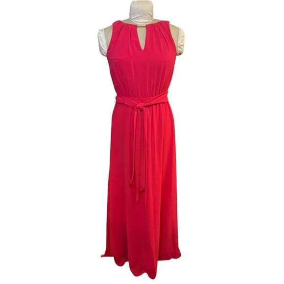 Vince Camuto Fliowy Blouson Halter Maxi Dress Sz. 6 Red - Picture 1 of 8